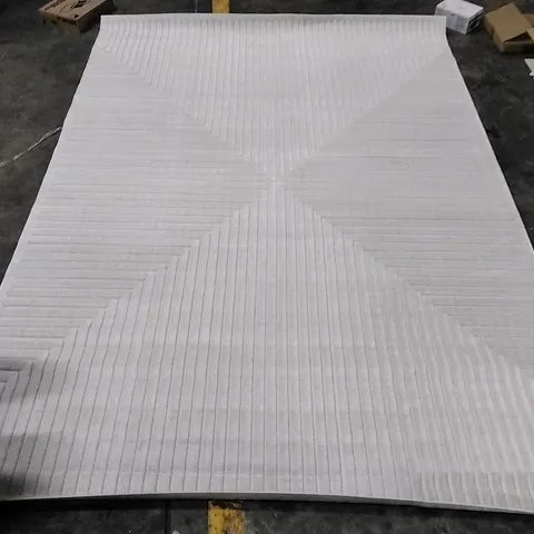 MICHOEL SCANDI MODERN BOHO WHITE AREA RUG APPROXIMATELY 270X200CM 