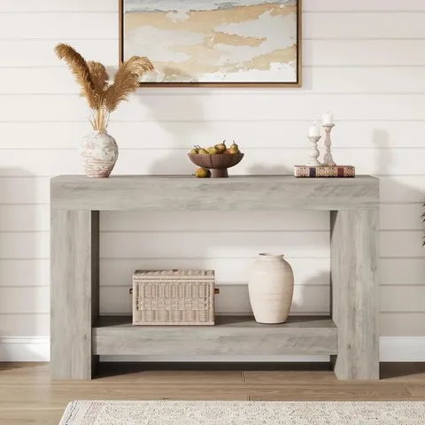 BOXED GARVEE FARMHOUSE CONSOLE TABLE 47" GREY