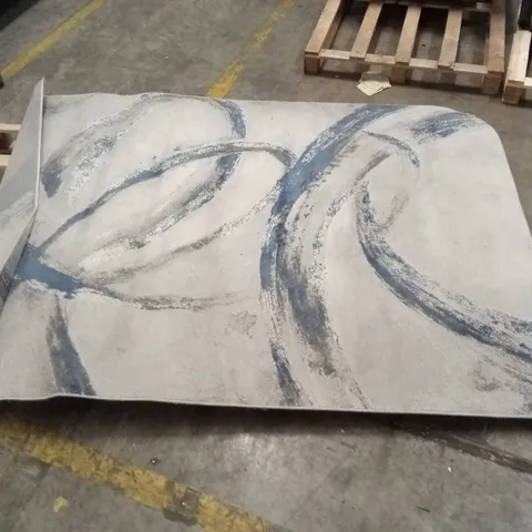 NOURISON RUGS, BRUSHSTROKES BSK02 - GREY/NAVY // SIZE: 160 x 220cm