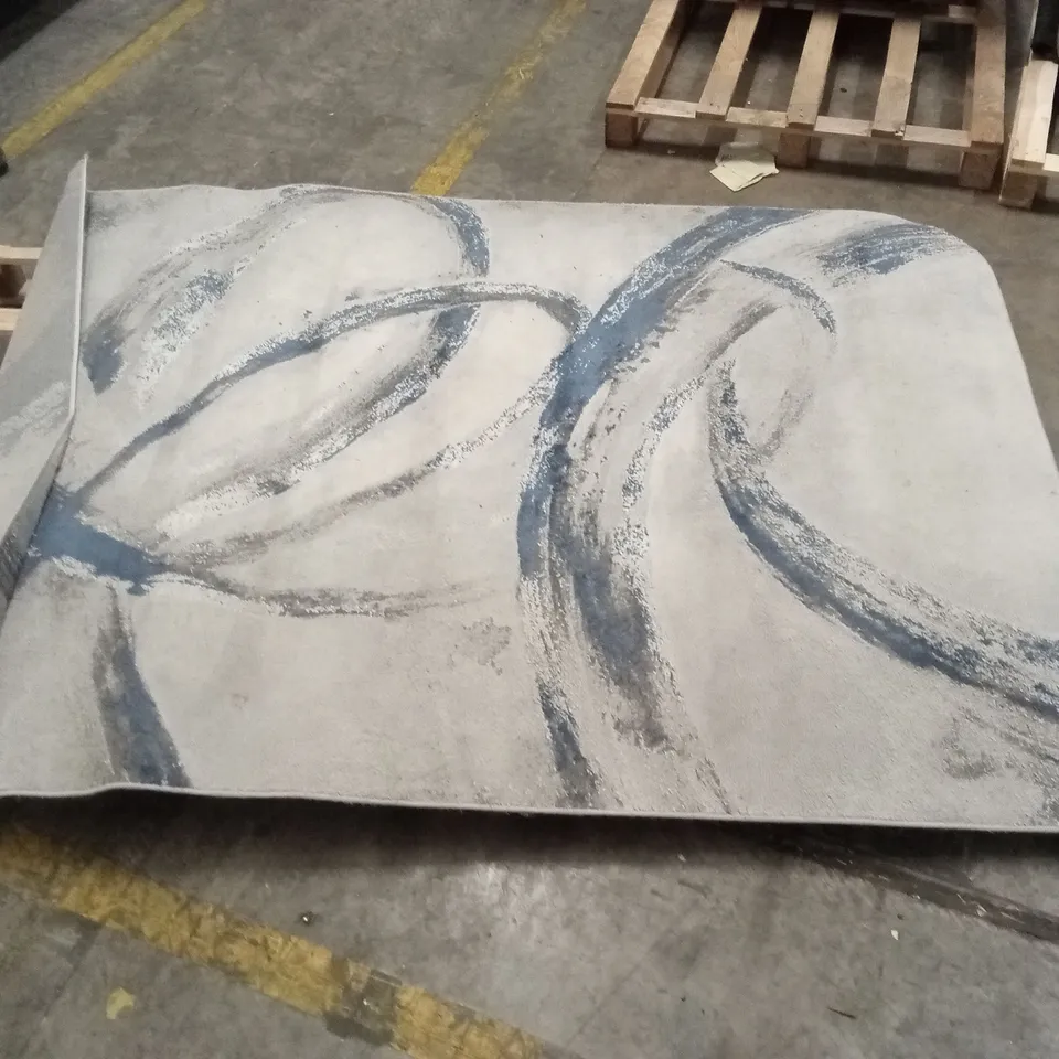 NOURISON RUGS, BRUSHSTROKES BSK02 - GREY/NAVY // SIZE: 160 x 220cm
