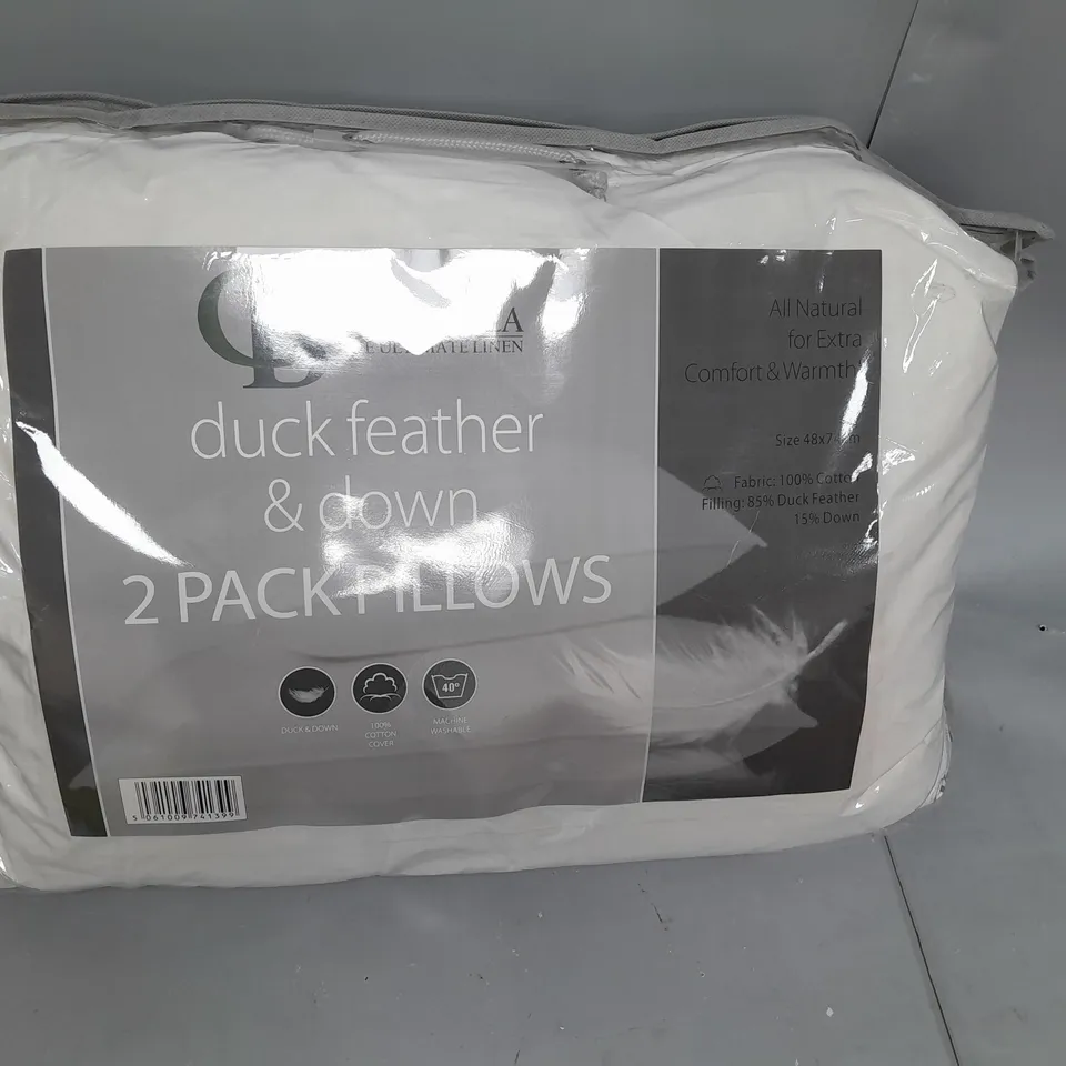 BAGGED 2 PACK DUCK FEATHER & DOWN PILLOWS