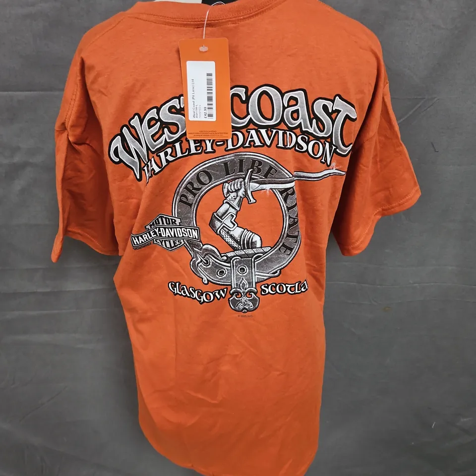 HARLEY DAVIDSON WEST COAST PIT LANE TSHIRT IN TWISTED SIZE L