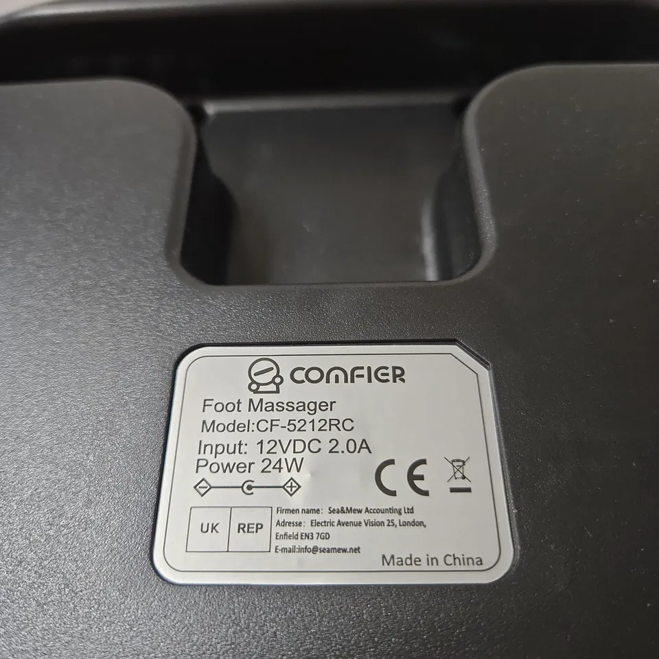 CONFIER FOOT MASSAGER CF-5212RC – BLACK, DUAL FOOT WELLS (BOXED)