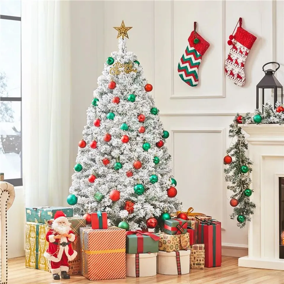 BOXED ANNILEE UNLIT FLOCKED ARTIFICIAL CHRISTMAS TREE