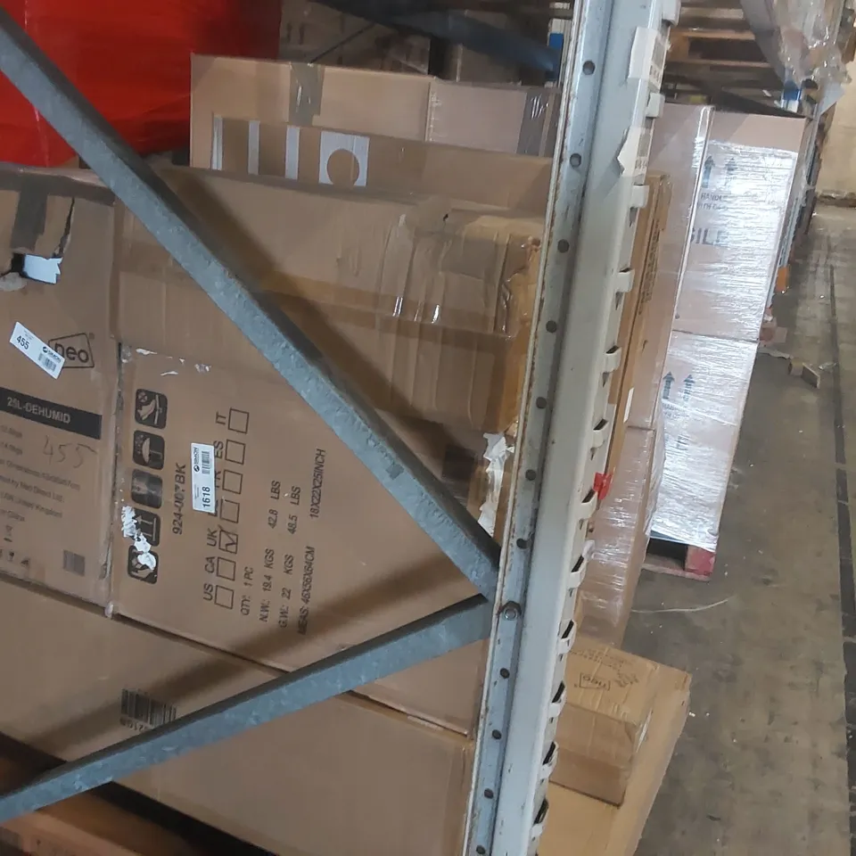 PALLET CONTAINING A LARGE QUANTITY OF ASSORTED ITEMS INCLUDING: HEATERS, FURNITURE PARTS ECT