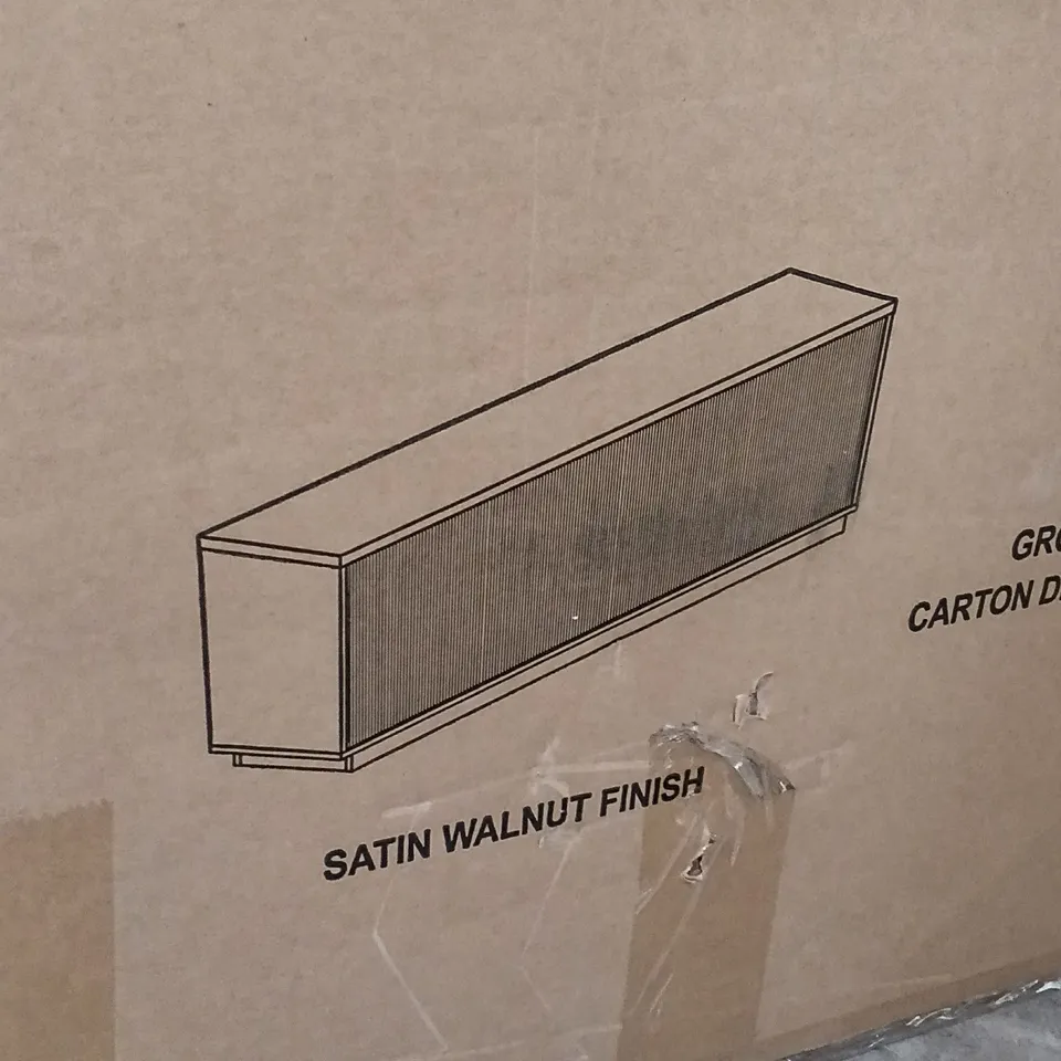 BOXED TV CONSOLE - SATIN WALNUT FINISH 