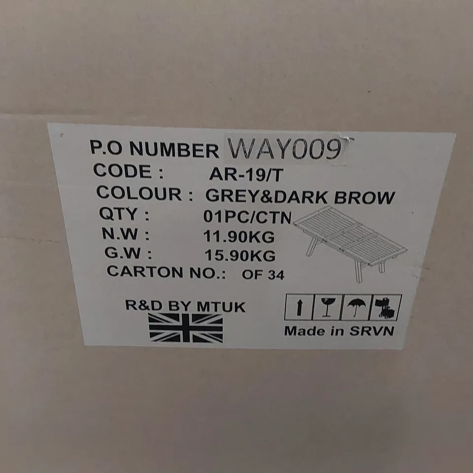 BOXED AR-19T EXTENDABLE TABLE (1 BOX)
