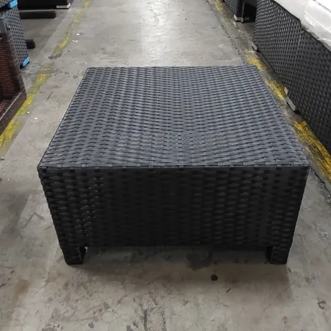 3 X DESIGNER RATTAN GARDEN FOOT STOOLS