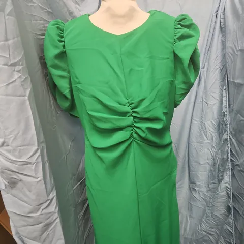 NOBODY'S CHILD PETITE NAOMI MIDI DRESS – GREEN, UK 14 (EU 42, USA 10)