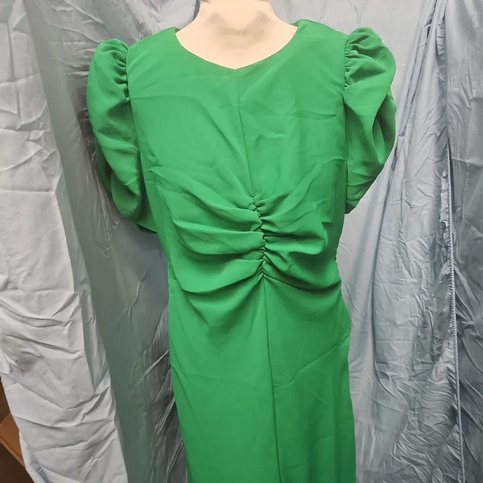 NOBODY'S CHILD PETITE NAOMI MIDI DRESS – GREEN, UK 14 (EU 42, USA 10)