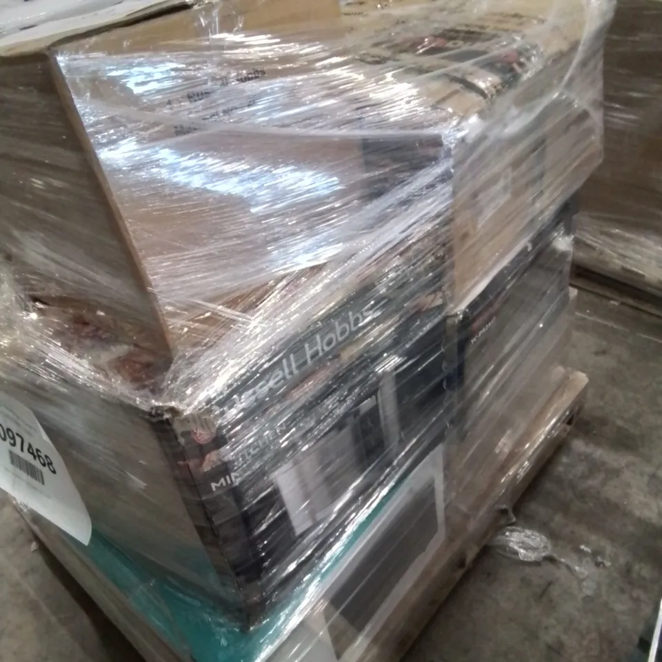 PALLET OF APPROXIMATELY 11 UNPROCESSED RAW RETURN MICROWAVES AND MINI OVENS TO INCLUDE;