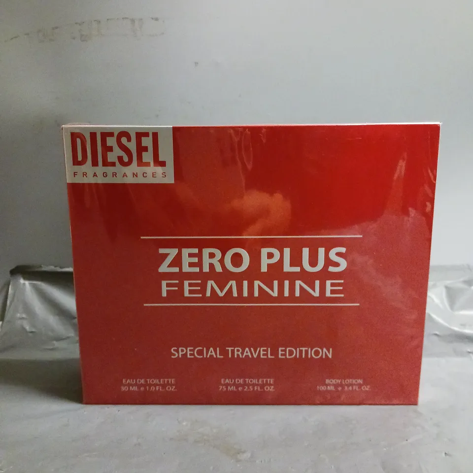 SEALED DIESEL ZERO PLUS FEMININE EAU DE TOILETTE 75ML SPRAY GIFT SET