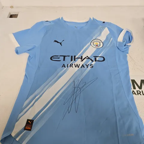 MANCHESTER CITY SIGNED HOME JERSEY - S