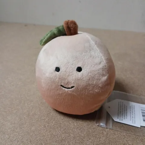 JELLY CAT PEACH PLUSH TOY β SMALL SOFT FRUIT WITH FACE