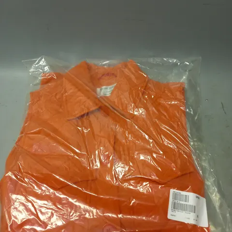 HELENE BERMAN QUILTED BUTTON UP GILET IN TANGERINE SIZE 14