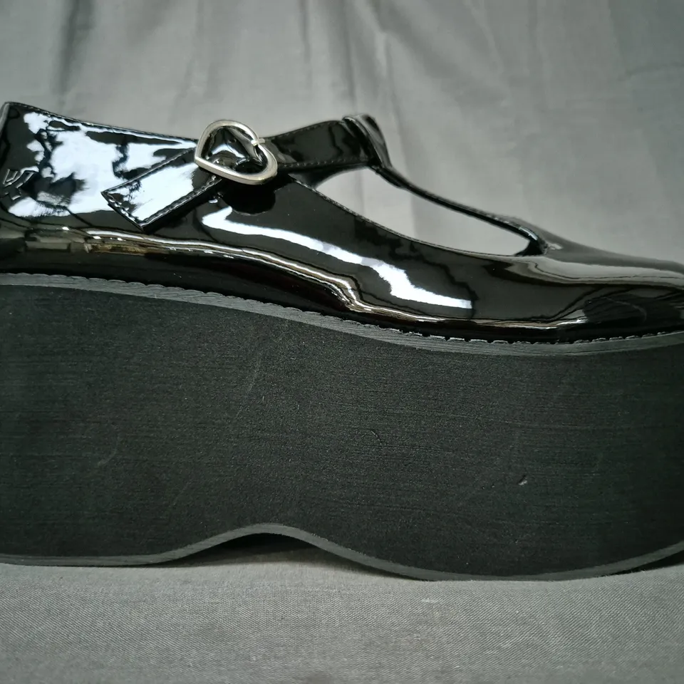 BOXED PAIR OF KOI MORENO BLACK PLATFORM MARY JANES UK SIZE 7