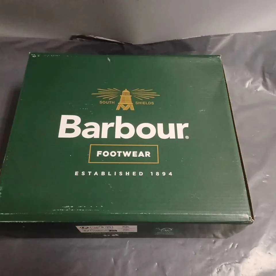 BOXED PAIR OF BARBOUR KINGHAM RUBBER/JELLY ANKLE BOOTS - UK 4