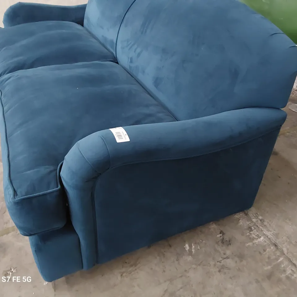 DESIGNER METAL ACTION SOFABED BLUE PLUSH FABRIC 