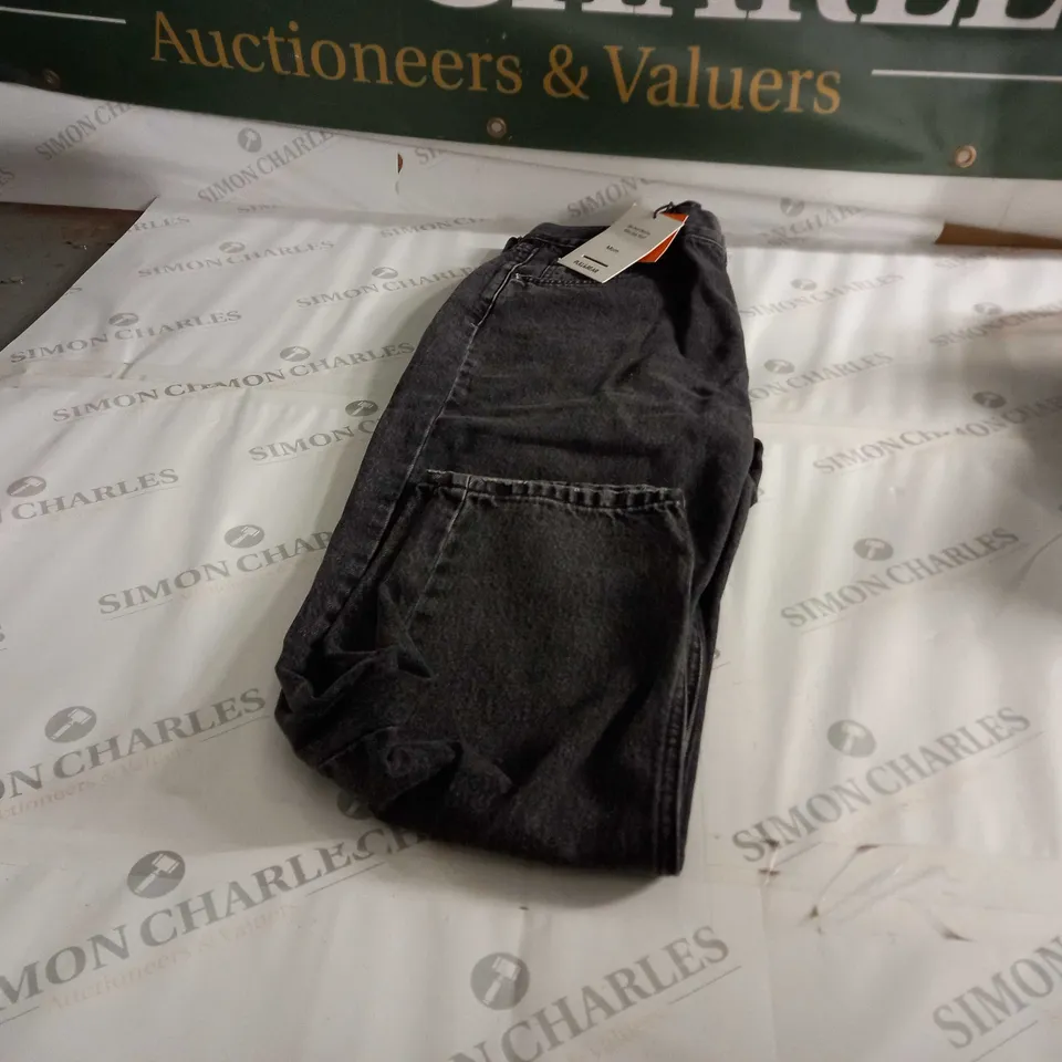 PAUL&BEAR HIGH WAISTED MOM JEANS IN WASHED GREY UK SIZE 14