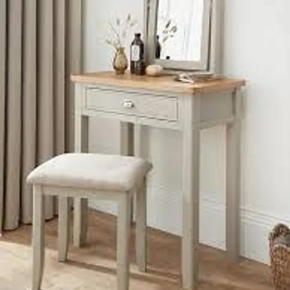 MALONE DRESSING TABLE, STOOL AND MIRROR SET - COLLECTION ONLY