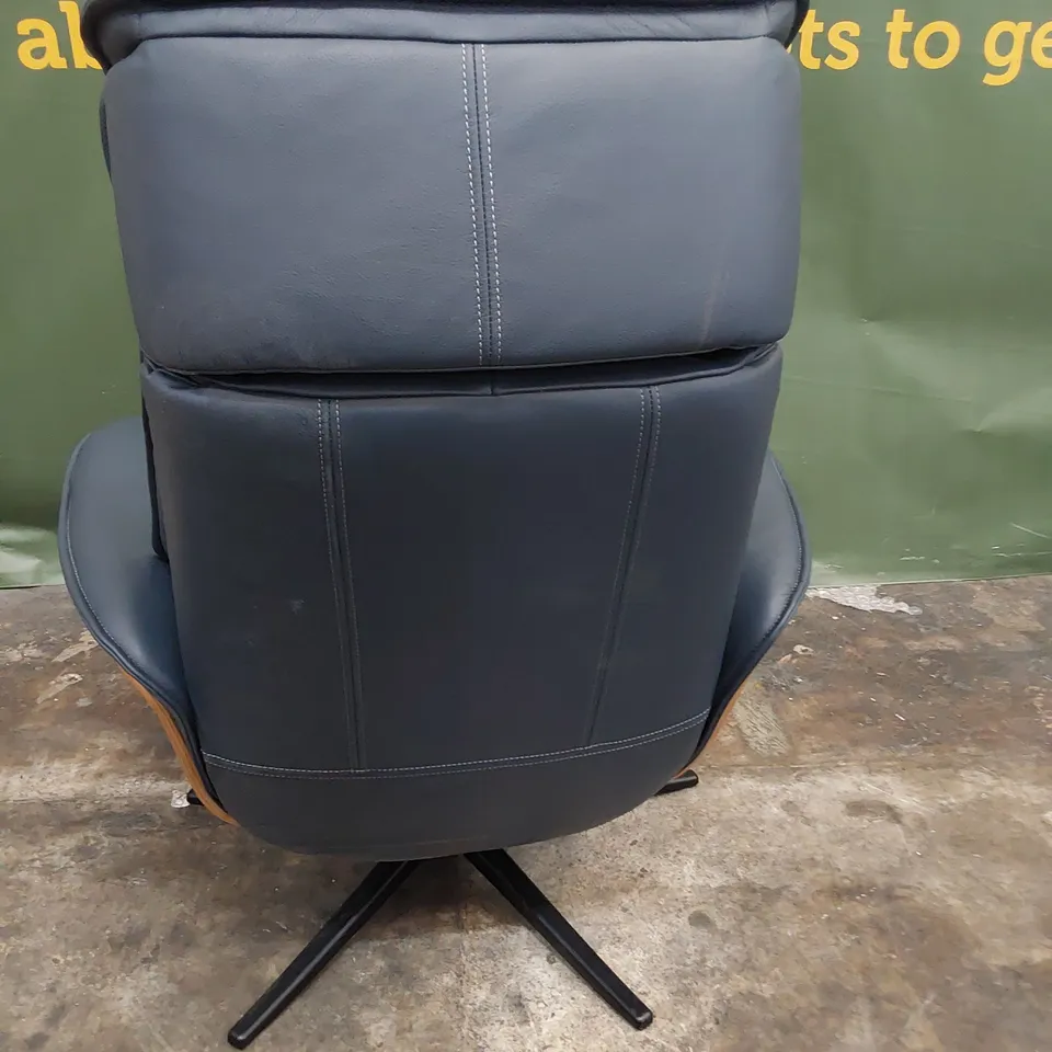 QUALITY BRITISH DESIGNER G PLAN OSLO POWER RECLINING CHAIR CAMBRIDGE NAVY LEATHER 