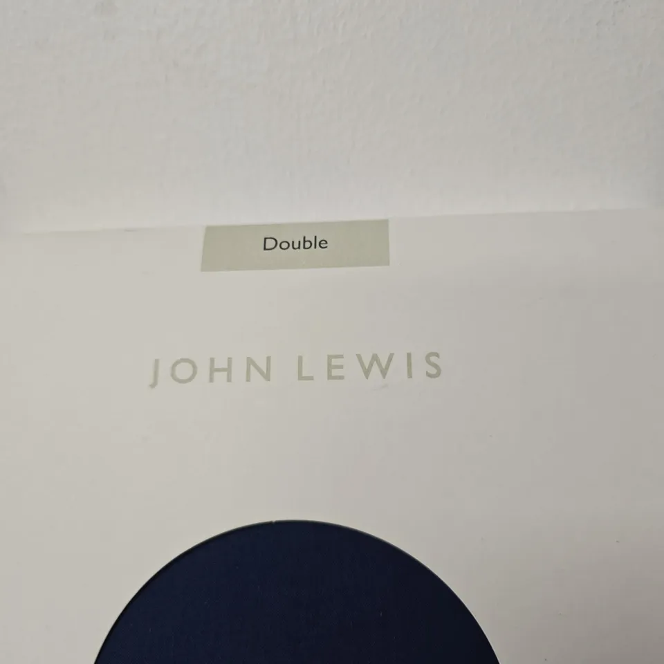 JOHN LEWIS PURE COTTON PERCALE DUVET COVER SET – DOUBLE, NAVY