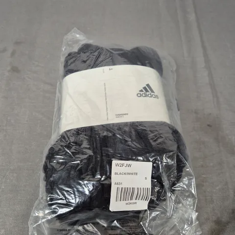 ADIDAS BLACK CREW SOCKS - X6 - SMALL