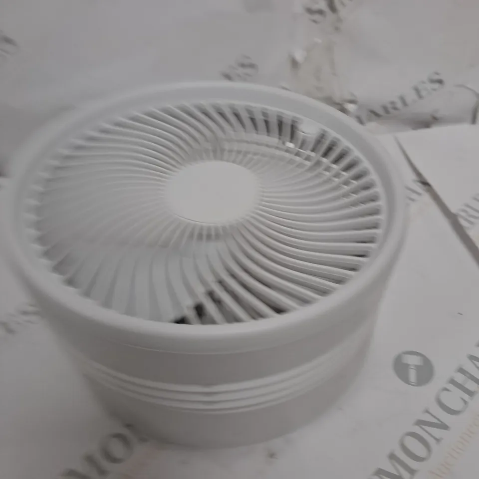 BELL & HOWELL OSCILLATING FOLDING RECHARGEABLE FAN, WHITE