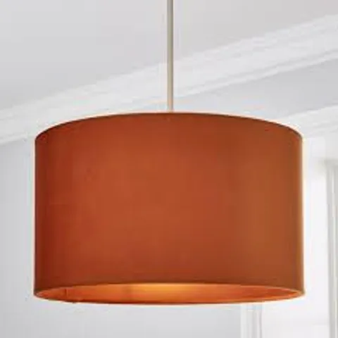 BOXED NESA VELVET LAMP SHADE - ORANGE 