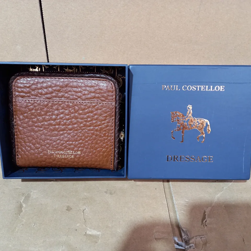 PAUL COSTELLOE BRAIDED LEATHER SMALL BOXED PURSE