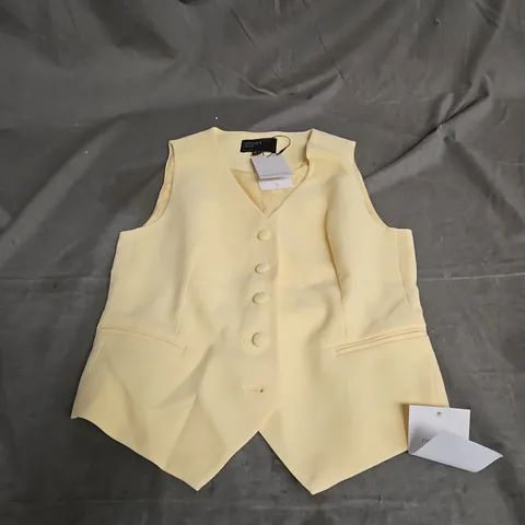 NOBODY'S CHILD VINNIE CREPE WAISTCOAT IN YELLOW SIZE 8