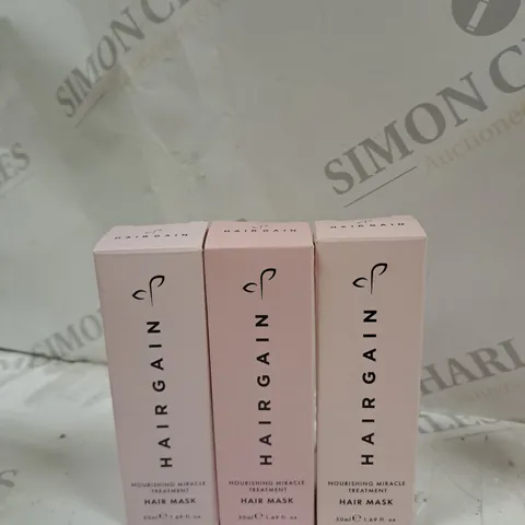 SET OF 3 HAIRGAIN NOURISHING MIRACLE TREATMENT HAIR MASK 