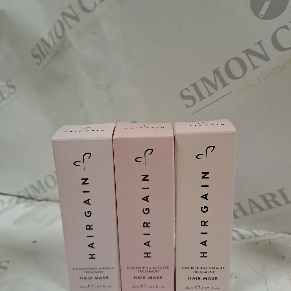 SET OF 3 HAIRGAIN NOURISHING MIRACLE TREATMENT HAIR MASK
