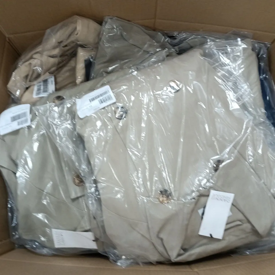 APPROXIMATELY 15 ASSORTED CLOTHING ITEMS IN VARIOUS SIZES, STYLES & COLOURS TO INCLUDE BRANDS SUCH AS BRENDA EDWARDS, RUTH LANGSFORD, DANNI MINOGUE, ETC - COLLECTION ONLY