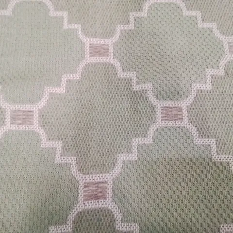 PADILLA FLATWEAVE GREEN/WHITE RUG SIZE 153X230CM