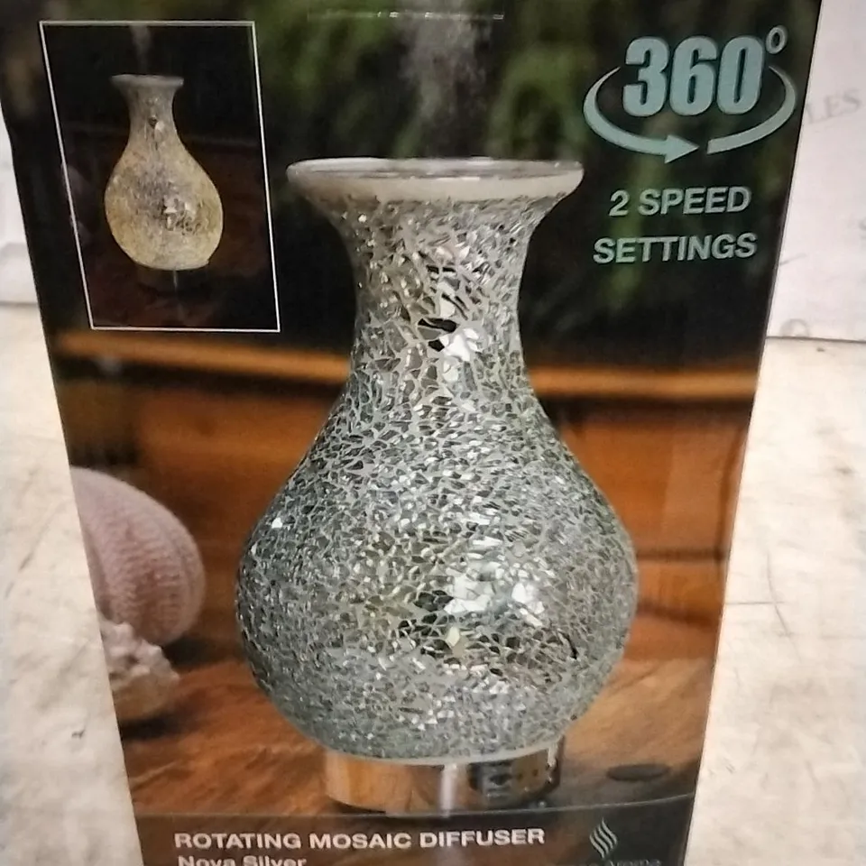 SENSE AROMA ELECTRIC ROTATING MOSAIC DIFFUSER NOVA SILVER