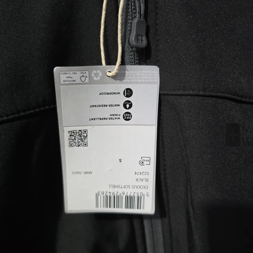 MOUNTAIN WAREHOUSE EXODUS SOFTSHELL JACKET – BLACK – SIZE S