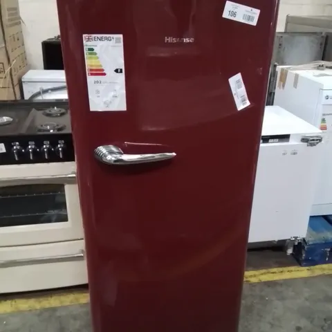 HISENSE RED RETRO STYLE LARDER FRIDGE