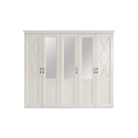 BOXED ALEISHA 5 DOOR WARDROBE - STONE PINE (7 BOXES)