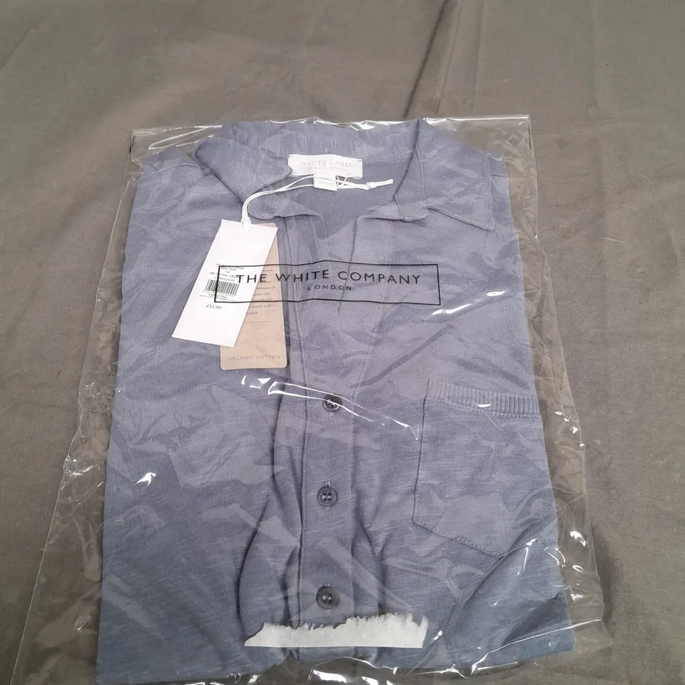 SEALED WHITE LABEL RIB JERSEY SHIRT IN BLUE - SIZE 10