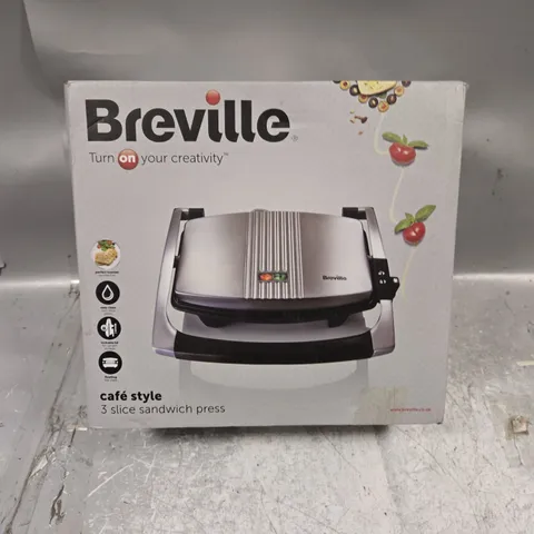 BOXED BREVILLE CAFÉ STYLE SANDWICH PRESS 