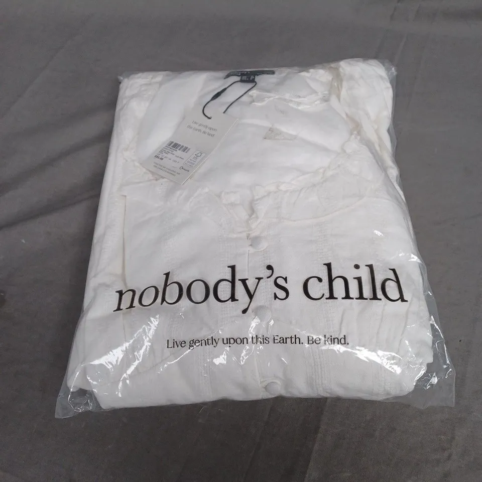 SEALED NOBODYS CHILD FLOSSIE MIDI DRESS NEW FABRIC IN WHITE - UK 12