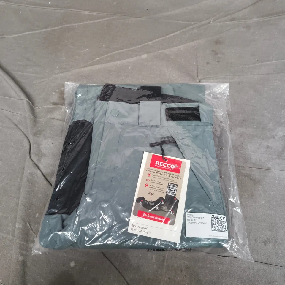 (BAGGED) H&M RECCO SKI COLLECTION MOVE CHILDREN'S TROUSERS – UK 10-11Y, GREY/BLACK
