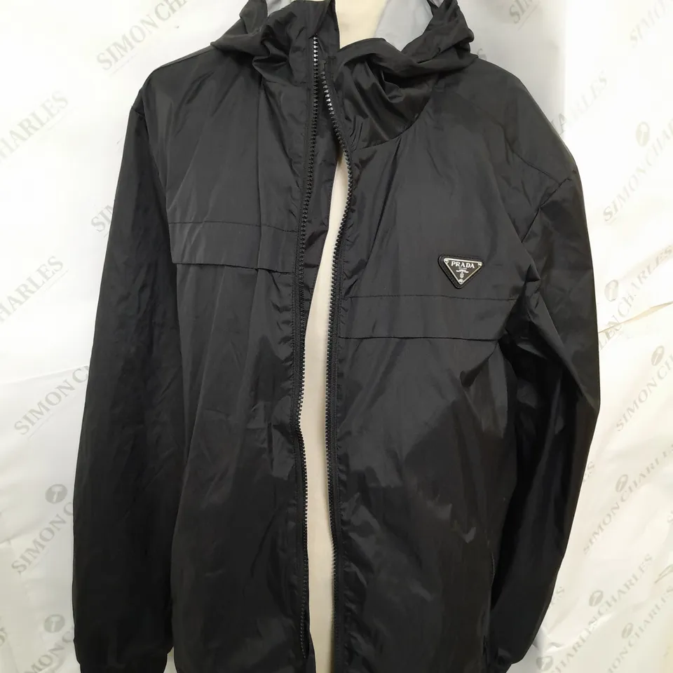 PRADA THIN BLACK RAIN COAT - SIZE UNSPECIFIED 
