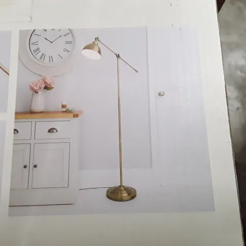 BOXED LEVER ARM READING FLOOR LAMP