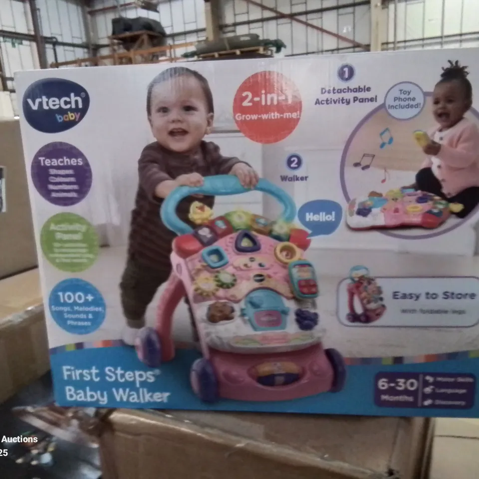 BOXED VTECH 2-IN-1 PINK BABY WALKER