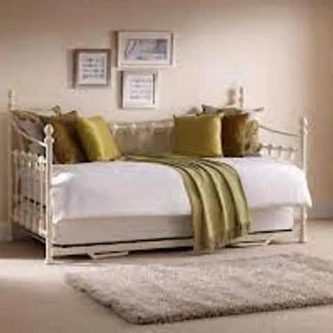 BOXED VERSAILLES UNDERBED TRUNDLE 90CM STONE WHITE EGGSHELL (2 BOXES)
