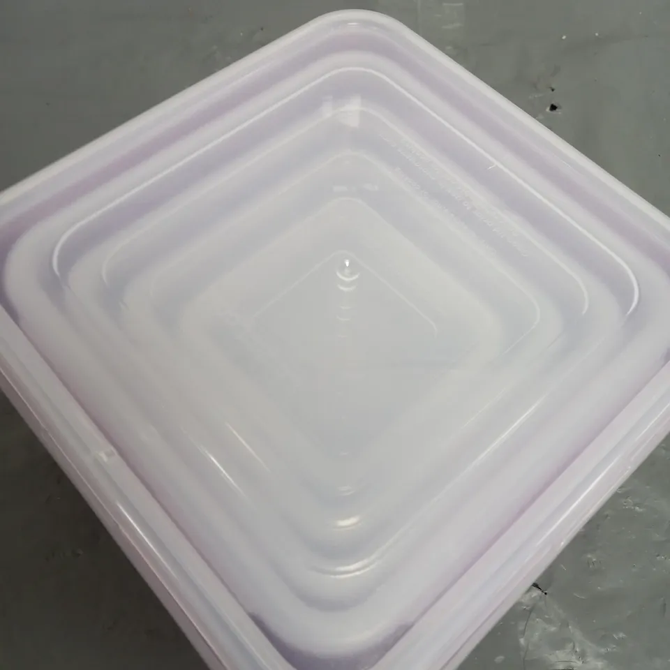 LOCK & LOCK 5 PIECE SQUARE STORAGE CONTAINERS 