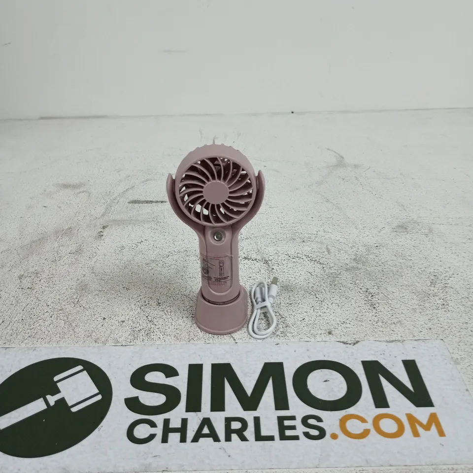 SIMPLI RECHARGEABLE HAND HELD FAN WITH MIST - MAUVE