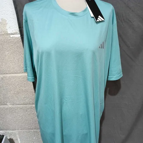 ADIDAS TEAL T-SHIRT – UNISEX SHORT SLEEVE - SIZE XL